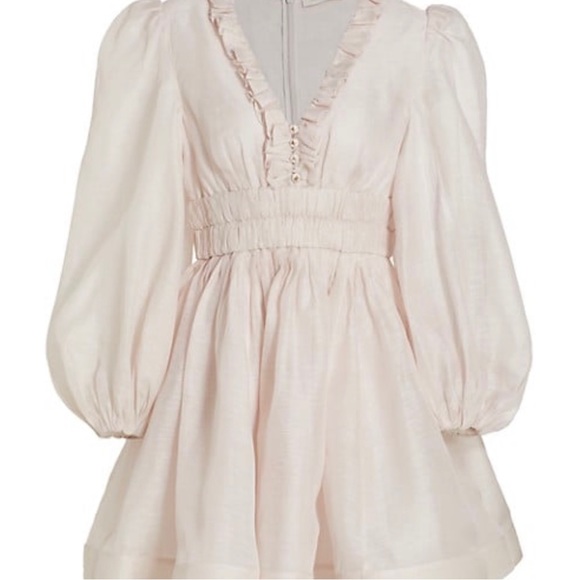 Zimmermann Rhythmic Frill V-Neck Minidress NWT - Picture 2 of 8
